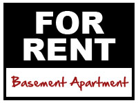For Rent: Basement Apartment